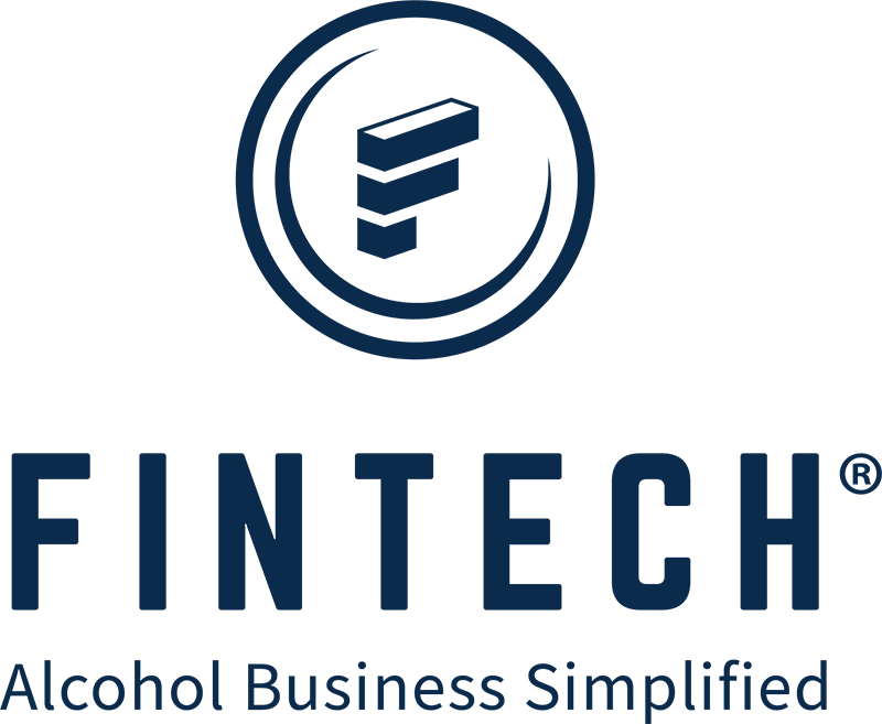 Fintech Logo Alcohol Business Simplified Blue Vertical